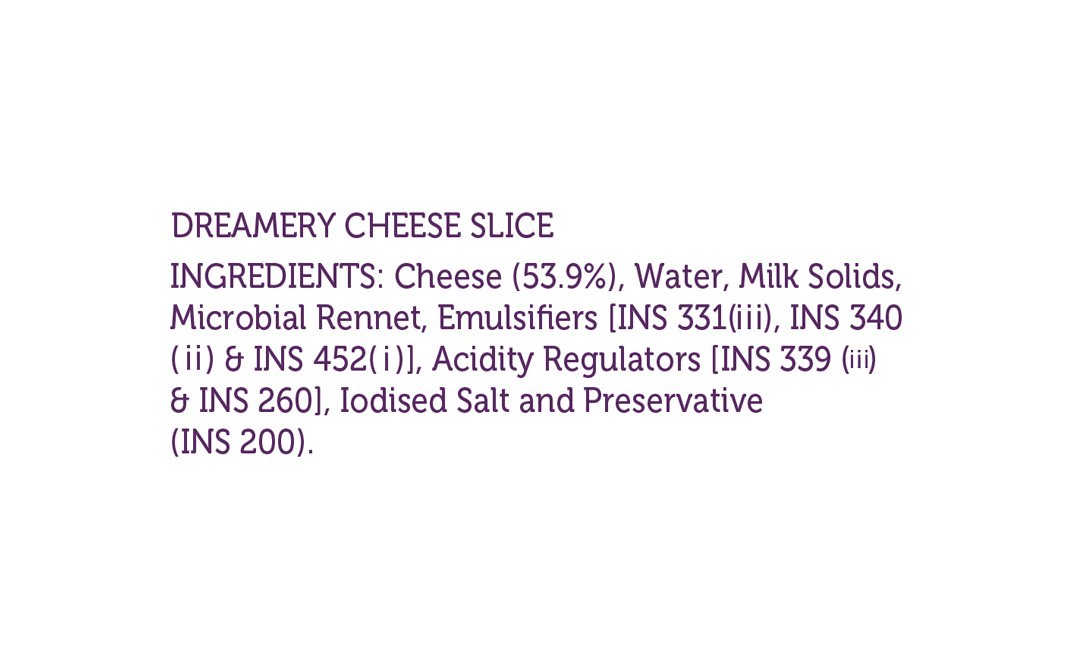Dreamery Cheese Slices    Pack  200 grams
